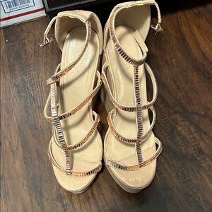 Charlotte Russe Elegant Tan Strappy Sandals